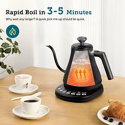 COSORI Electric Gooseneck Kettle with 5 Temperature Control Presets, Pour Over Kettle for Coffee & Tea, Hot Water Boiler, 1200W/0.8L