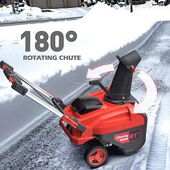 PowerSmart 80V MAX Cordless Snow Blower, 21-Inch Single Stage with 6.0Ah Battery and Charger (DB2801RB)