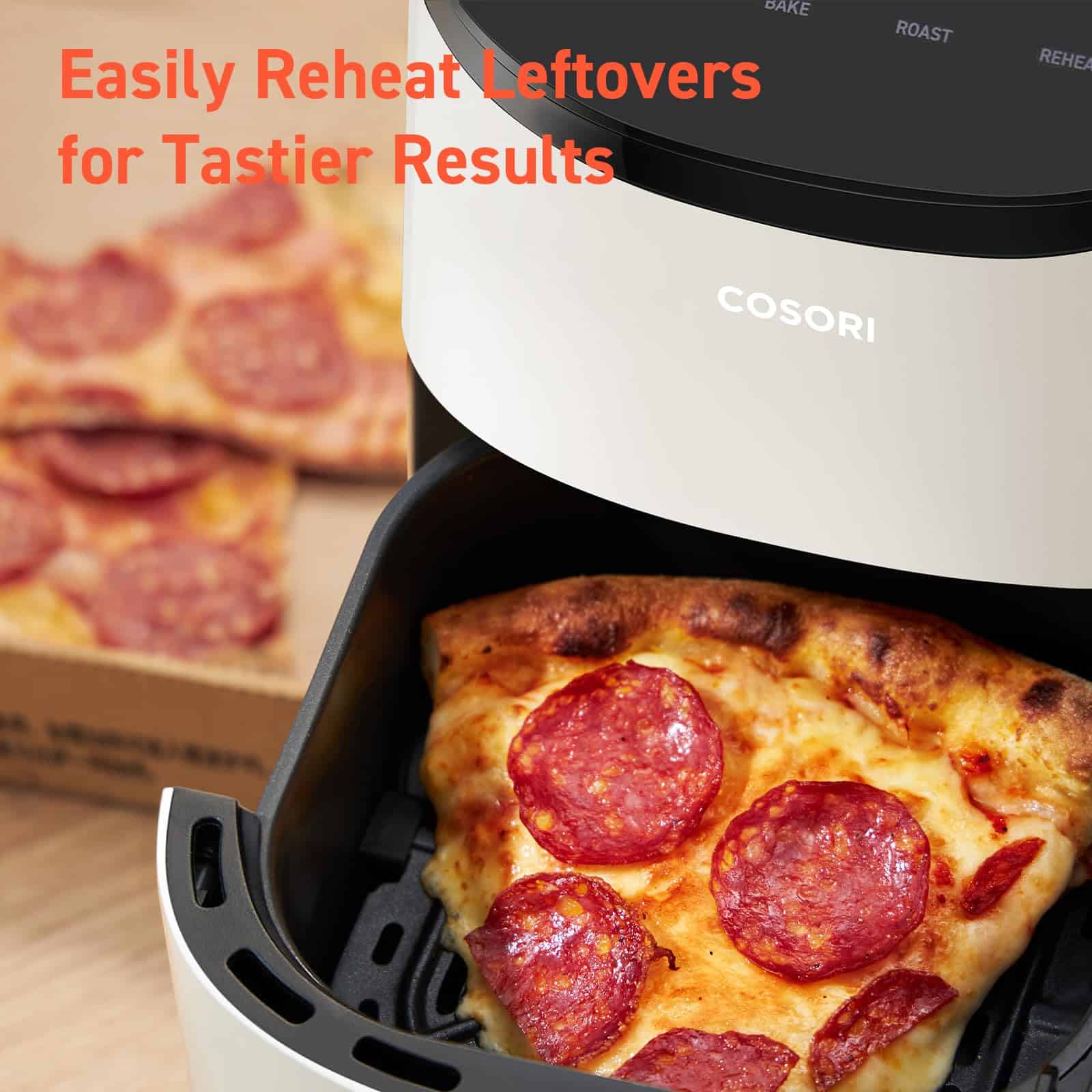COSORI Air Fryer 2.1 Qt, 4-in-1 Small Mini Airfryer, Bake, Roast, Reheat, Compact & Quiet, White