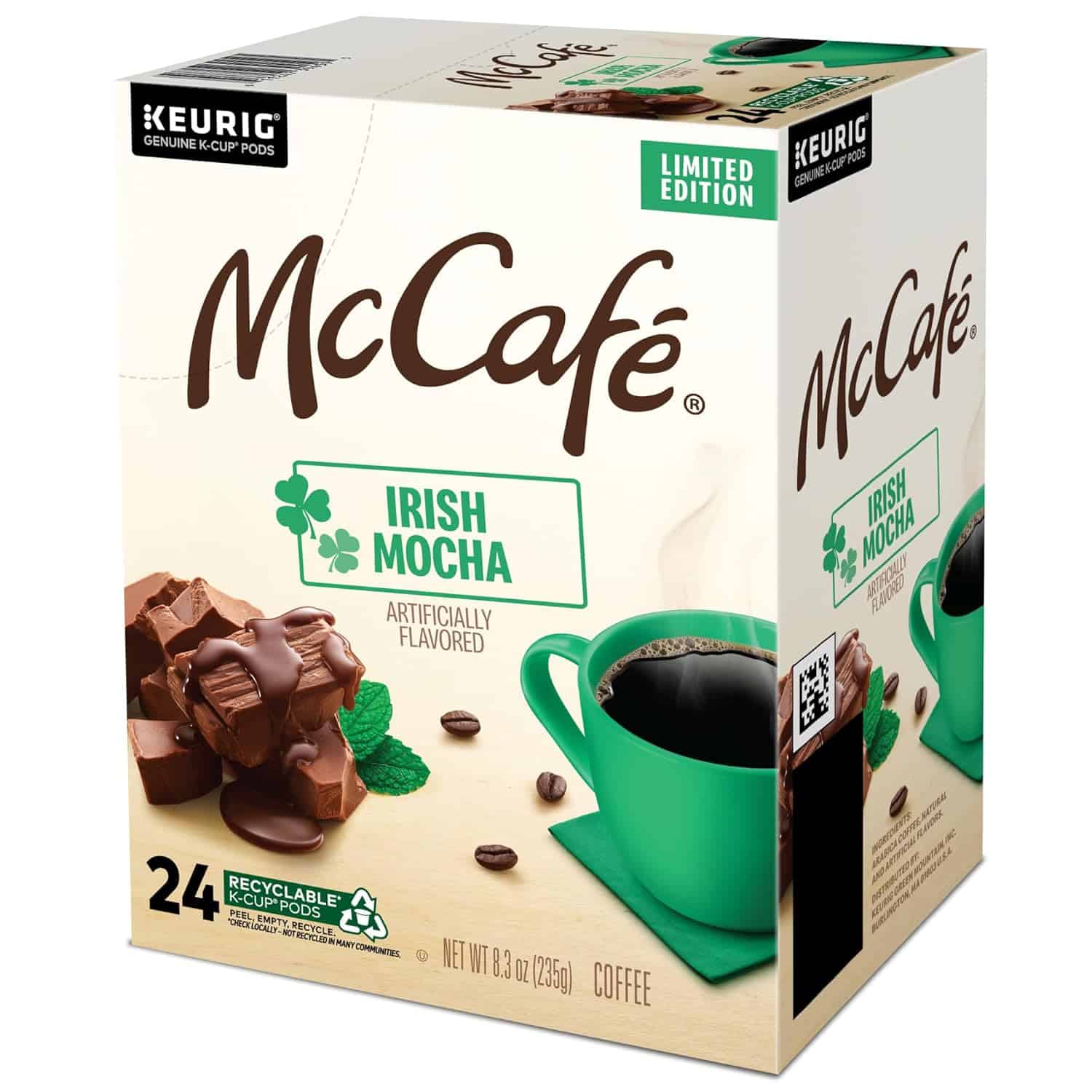 McCafe Irish Mocha, Keurig Single Serve K-Cup Pods, Flavored Coffee, 96 Count