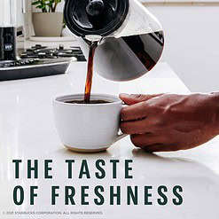 Starbucks Whole Bean Coffee, Starbucks Blonde Roast Coffee, Veranda Blend, 100% Arabica, 6 bags (12 oz each)