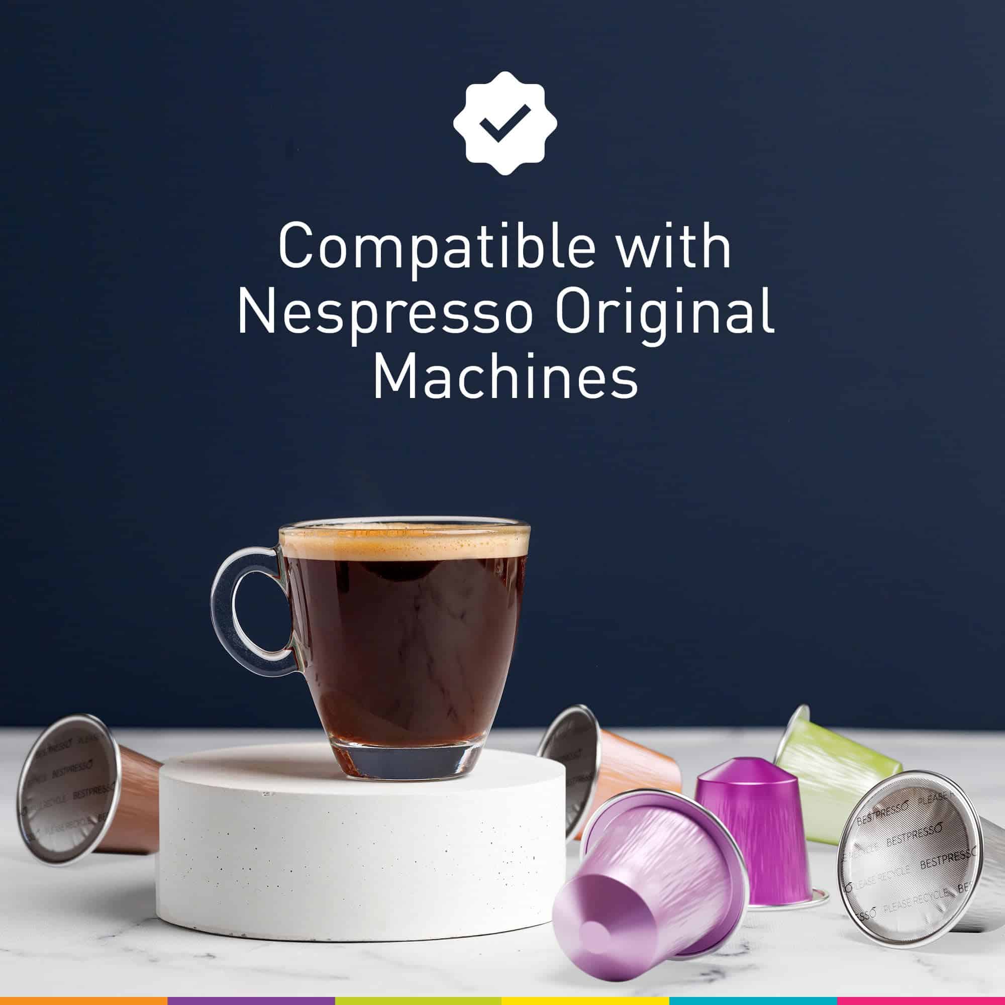 Bestpresso Coffee for Nespresso OriginalLine Machine 120 pods Certified Genuine Espresso Variety Pack