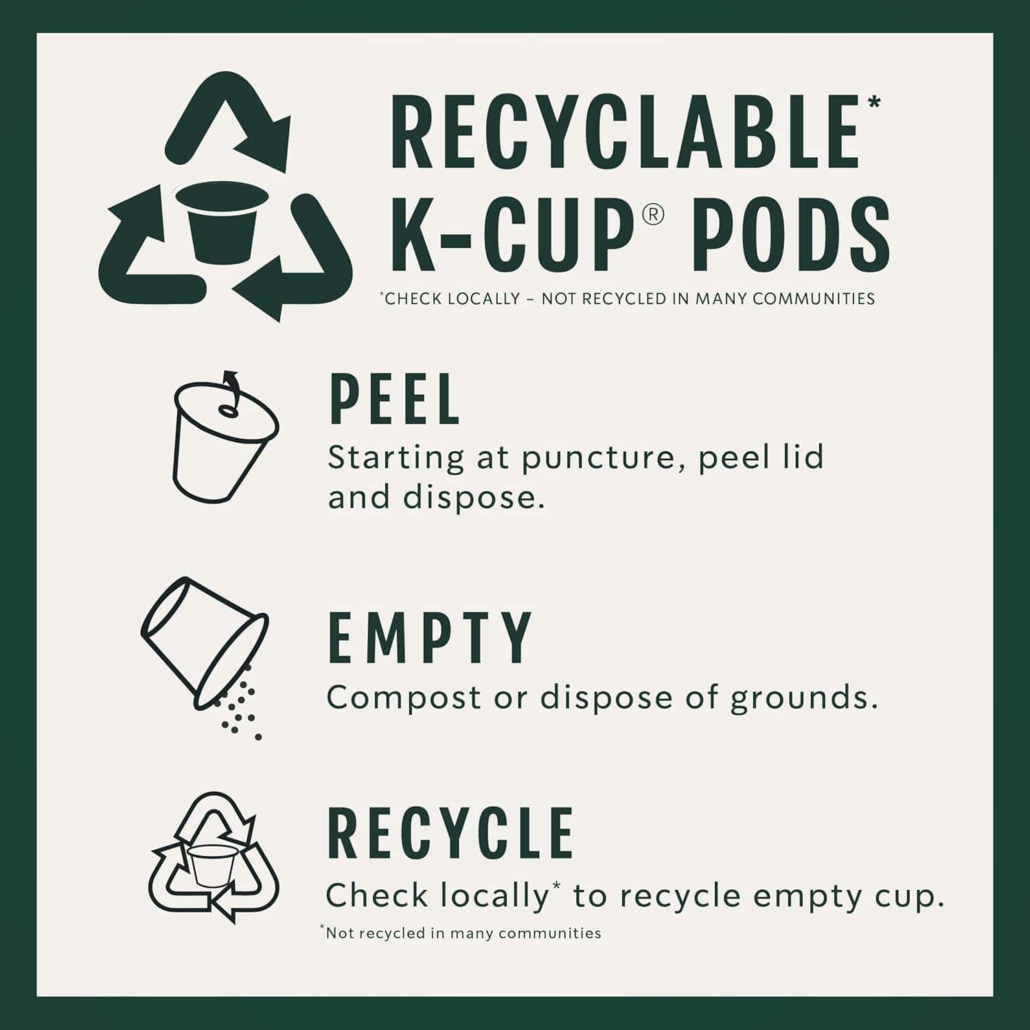Starbucks K-Cup Coffee Pods, Medium Roast, House Blend for Keurig Coffee Makers, 100% Arabica, 1 Box (75 Pods)