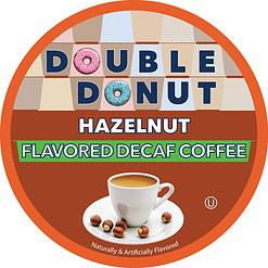 Double Donut Flavored Decaf Coffee, Decaf Hazelnut Coffee, Medium Roast, 80 Count (Pack of 1)