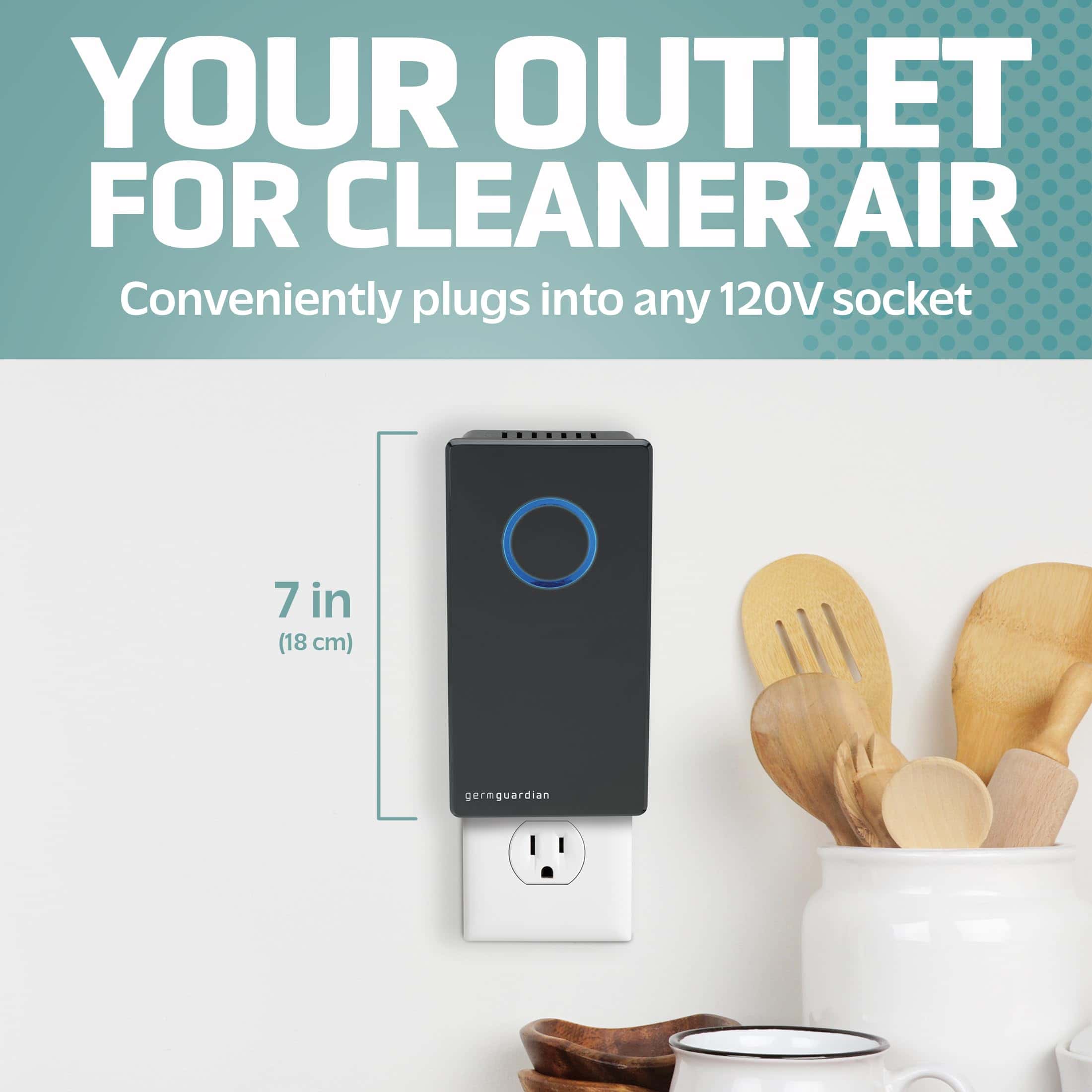 GermGuardian Elite Pluggable UV Sanitizer and Odor Reducer, Black Onyx (GG1100B)