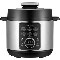 CUCKOO Pressure Cooker 10 Menu Options, Stainless Steel Inner Pot, 24 Cup / 6 Qt. CMC-ZSN601F Black