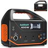 Portable Power Station 600W, Quiet Generator for Camping Travel Emergency CPAP Survival Backup Outdoor Apartment