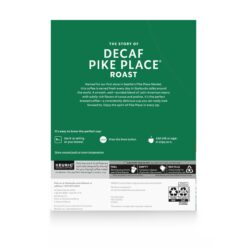 Starbucks K-Cup Coffee Pods, Medium Roast Coffee, Decaf Pike Place Roast, 100% Arabica, 4 boxes (96 pods total)