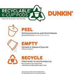 Dunkin' Original Blend Medium Roast Coffee, 88 Keurig K-Cup Pods
