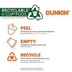 Dunkin' Original Blend Medium Roast Coffee, 128 Keurig K-Cup Pods