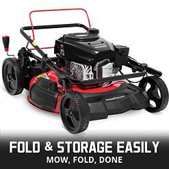 PowerSmart Self Propelled Gas Lawn Mower, 21-Inch 170cc OHV Engine RWD Single-Speed 3-in-1 with Bagging 2024 Version