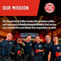 Fire Department Coffee Gives Back to Firefighters, Whole Bean Coffee, Original Medium Roast, Dark Roast, (12oz, Pack of 4)