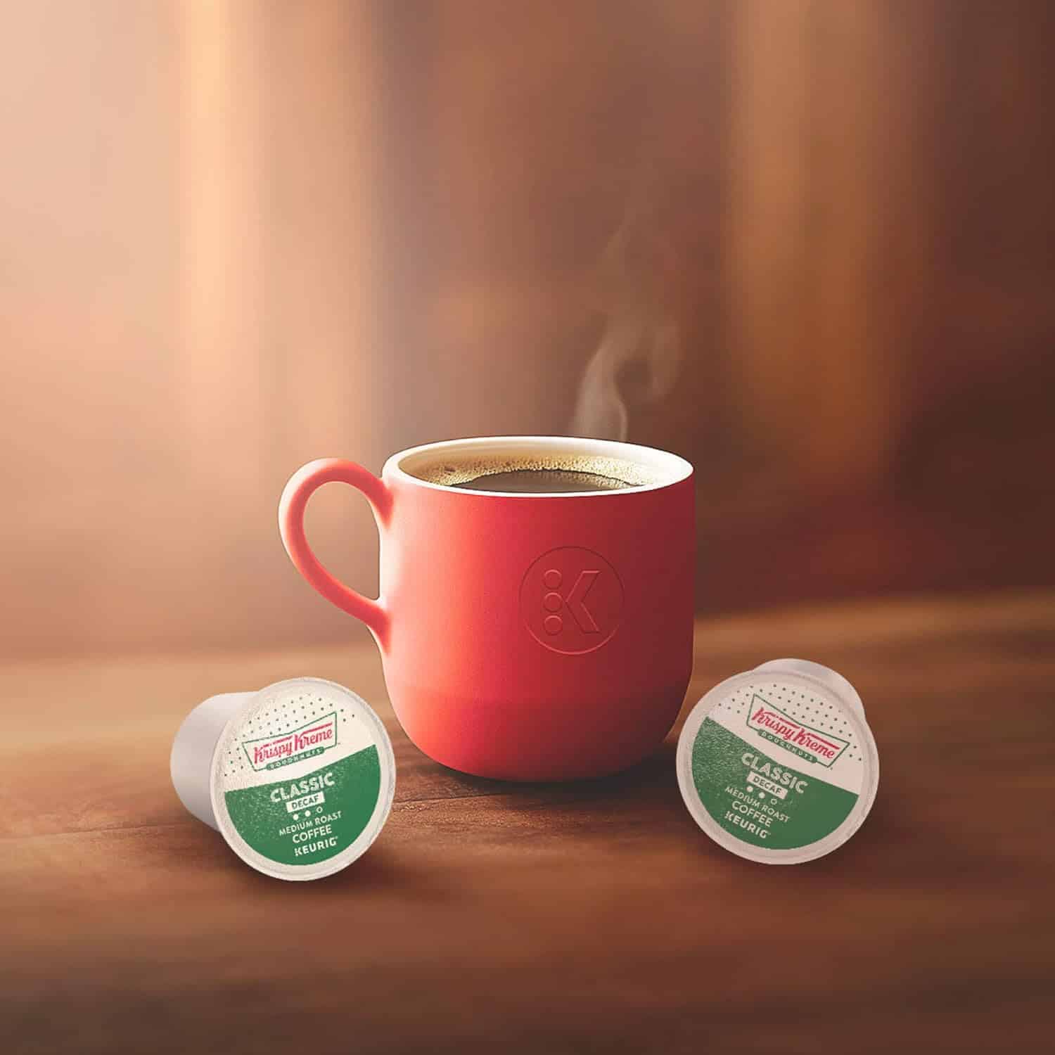 Krispy Kreme Classic Decaf, Single-Serve Keurig K-Cup Pods, Medium Roast Coffee Pods, 72 Count