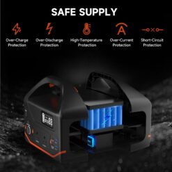 Portable Power Station 600W, Quiet Generator for Camping Travel Emergency CPAP Survival Backup Outdoor Apartment