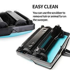 Yocada Carpet Sweeper Cleaner, Low Carpets Rugs Undercoat Carpets Pet Hair Dust Scraps Paper Small Rubbish Cleaning, Brush Blue