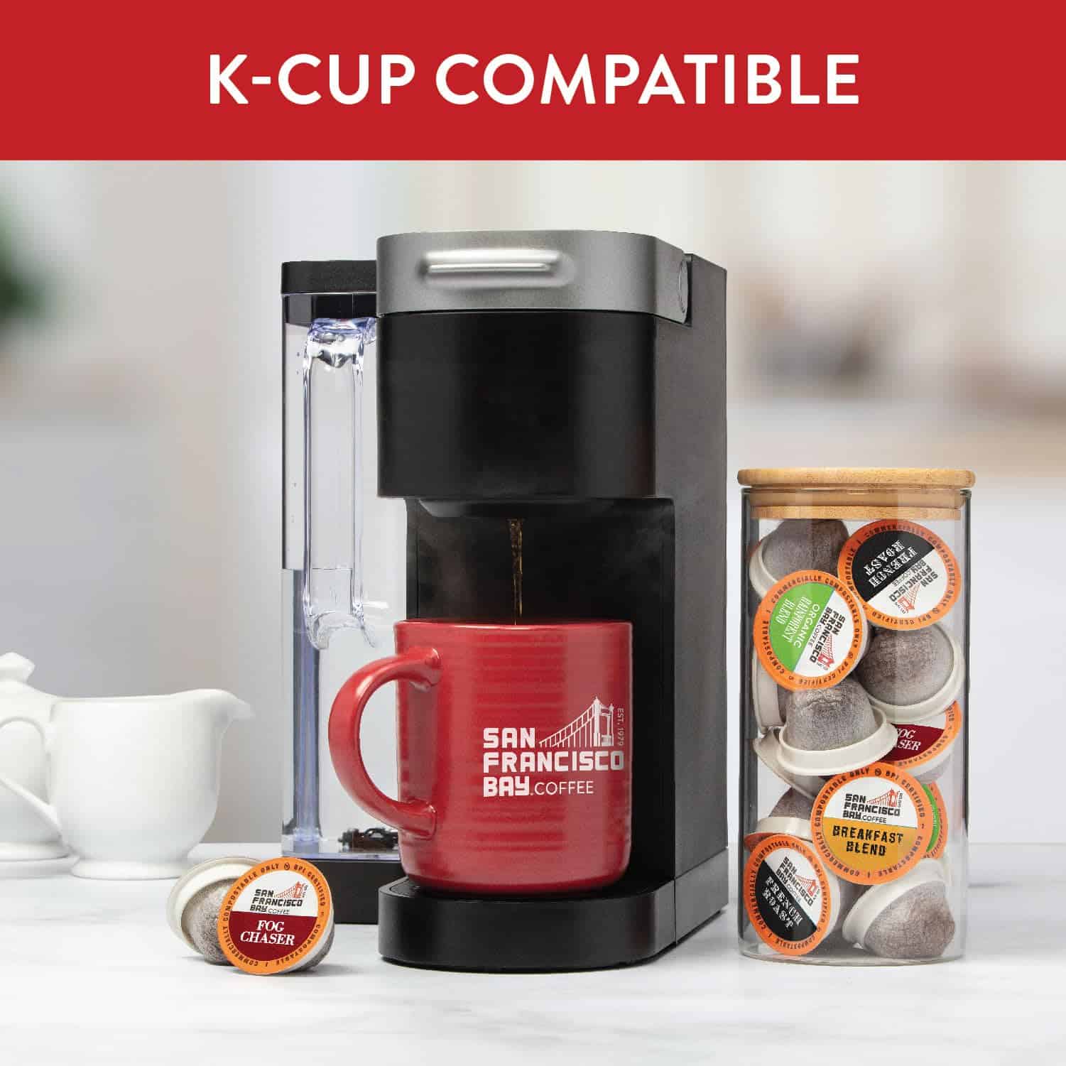 San Francisco Bay Compostable Coffee Pods, Original Variety Pack (120 Ct) K Cup Compatible including Keurig 2.0, Organic Rainforest