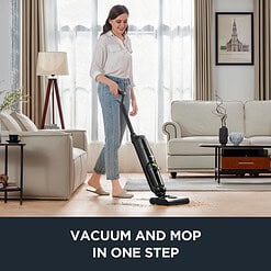 Eureka NEW400 Cordless Wet Dry One Hard Floor Cleaner with Self System, Vacuum Mop for Multi-Surfaces, Black, 8 lbs