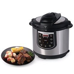 Presto 02141 6-Quart Electric Pressure Cooker, Black, Silver, Stainless steel