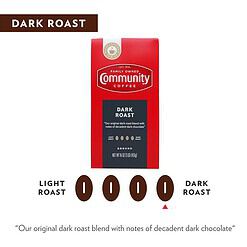 Community Coffee Dark Roast Ground 16 oz Firm Pack 16 Ounce (Pack of 10)