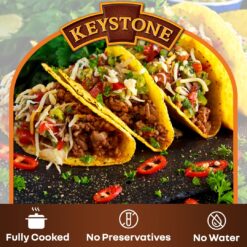 Keystone All Natural Ground Beef 14 Ounce Long Term Emergency Survival Food Canned Meat, Gluten Free Family Pack of 2