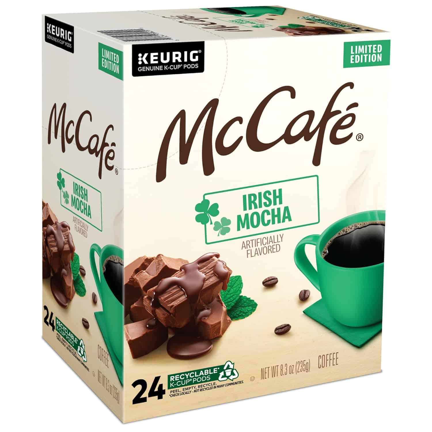 McCafe Irish Mocha, Keurig Single Serve K-Cup Pods, Flavored Coffee, 96 Count