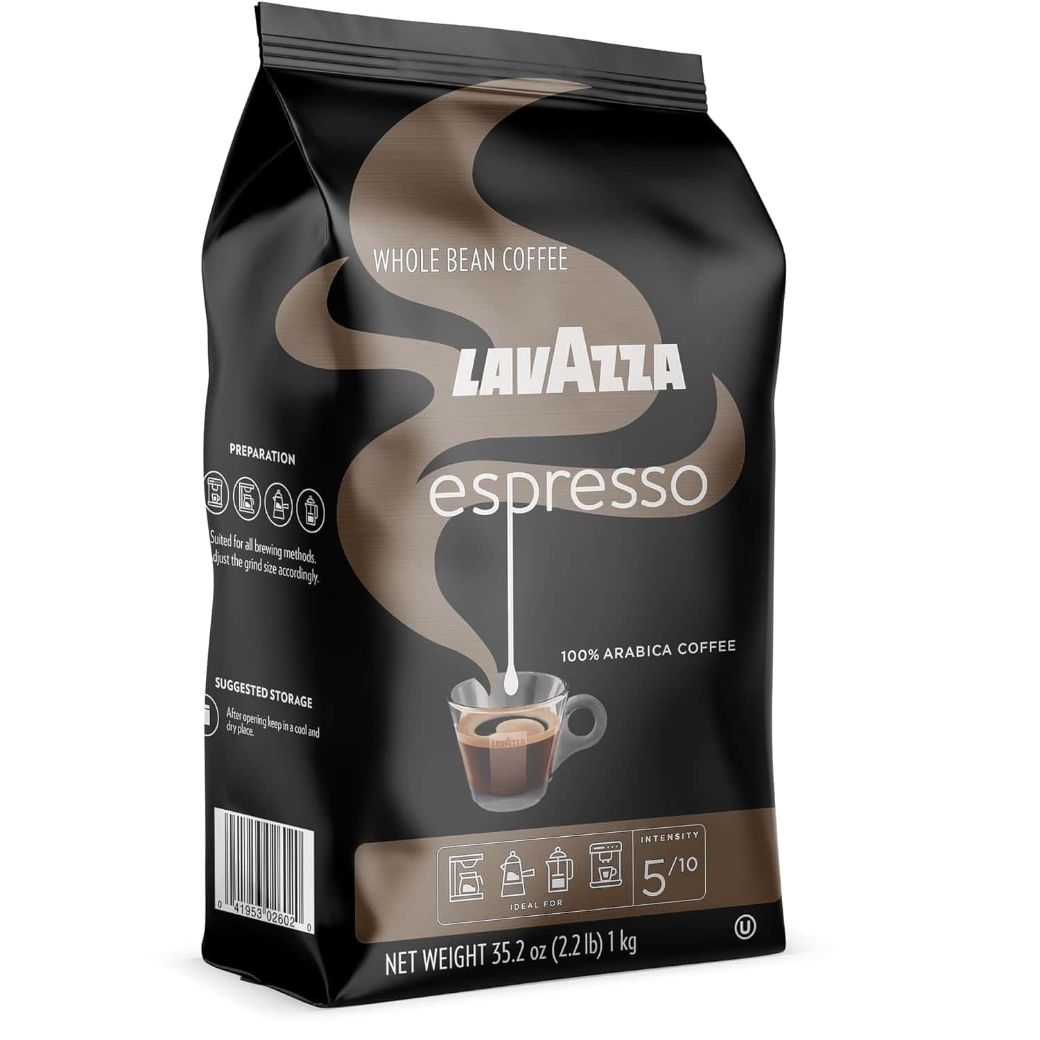 Lavazza Espresso Whole Bean Coffee Blend, Medium Roast, 2.2 Pound Bag (Packaging May Vary) Premium Quality, Rich bodied