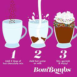 BomBombs, Hot Chocolate Mix Gift Set in Mini Bottles, Flavors Include Rocky Road, Pumpkin Pie, Sampler Set of 16