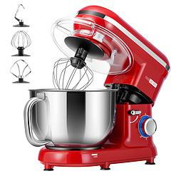 VIVOHOME Stand Mixer, 660W 10 Speed 6 Quart Tilt-Head Kitchen Electric Food Mixer with Beater, Red