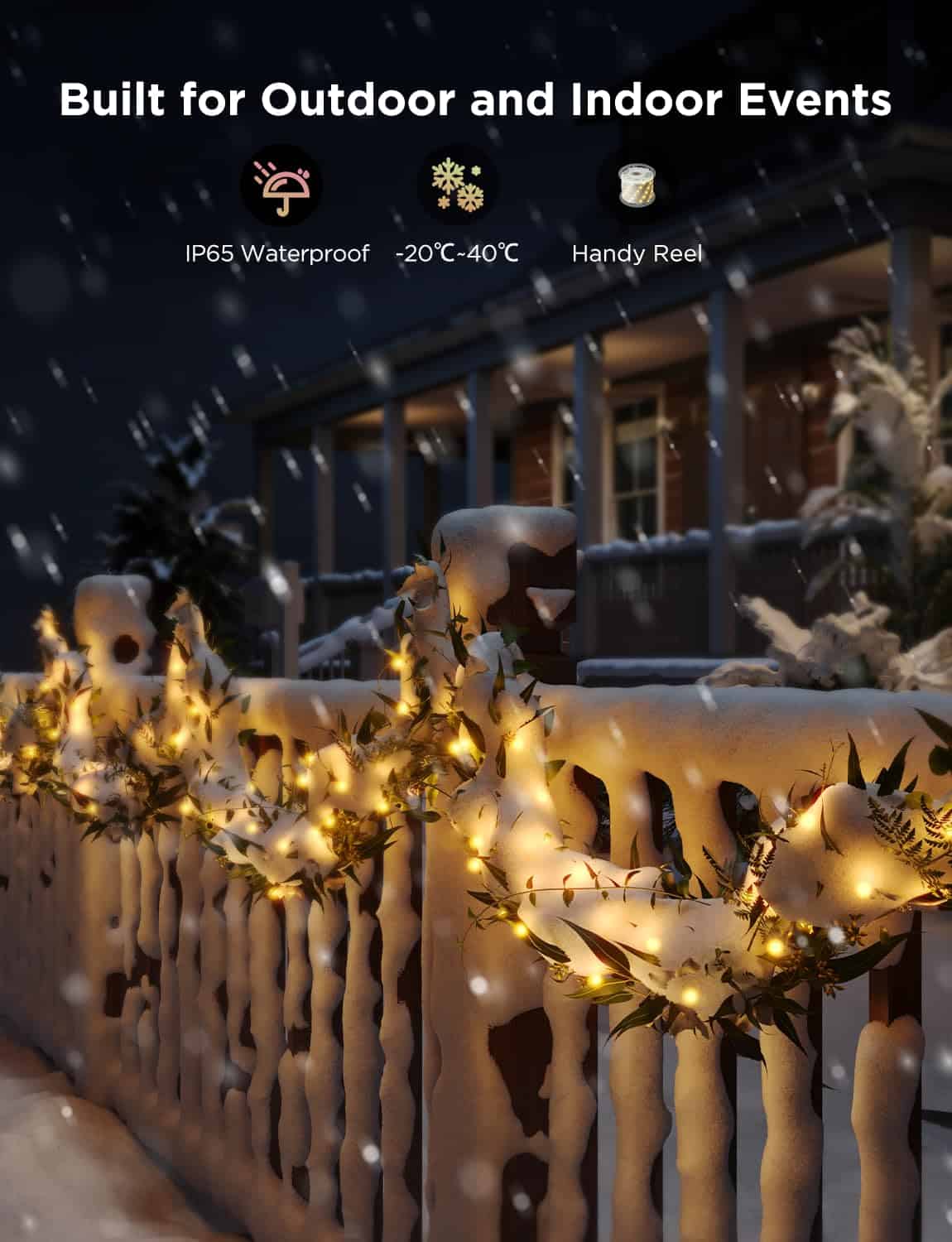 Govee Christmas Lights 66ft, Smart RGBIC Christmas String Lights App-Controlled