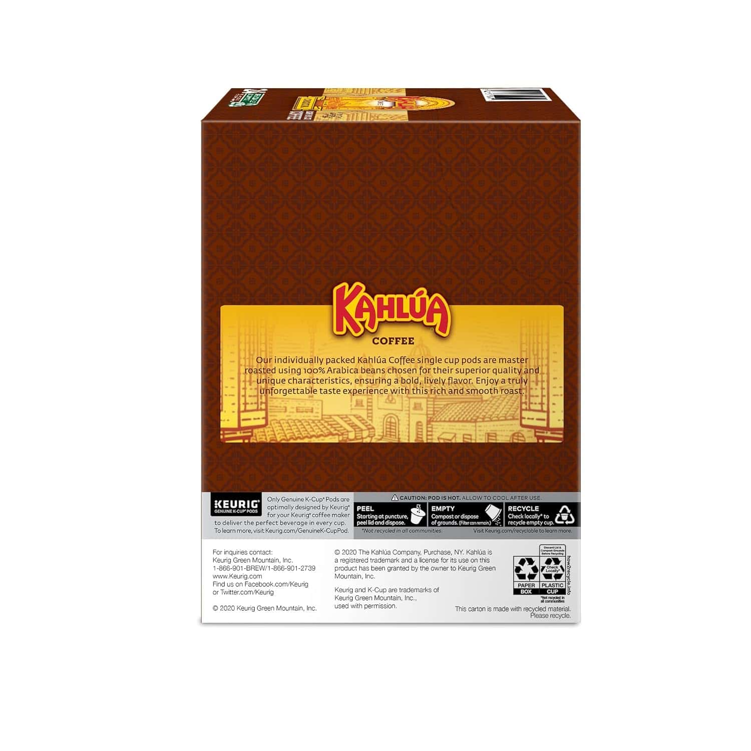 Kahlua Original, Single-Serve Keurig K-Cup Pod, Light Roast Coffee, 24 Count (Pack of 4)