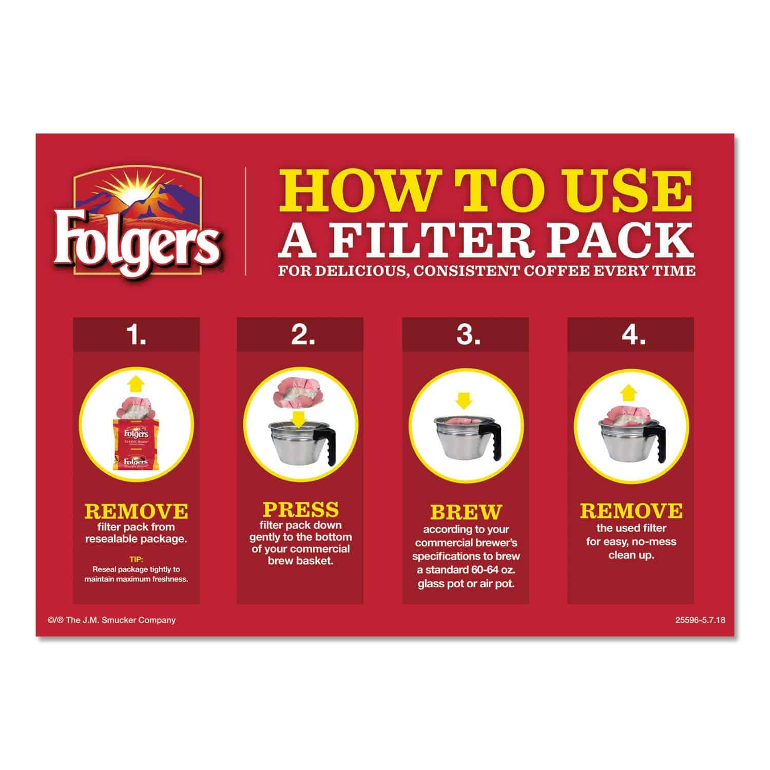 Folgers Classic Roast Medium Roast Ground Coffee, 40- 1.05 Ounce Filter Packs (Pack of 40)