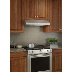 Broan-NuTone BCSQ130SS Three-Speed Glacier Under-Cabinet Range Hood with LED Lights ADA Capable, 30-Inch, Stainless Steel