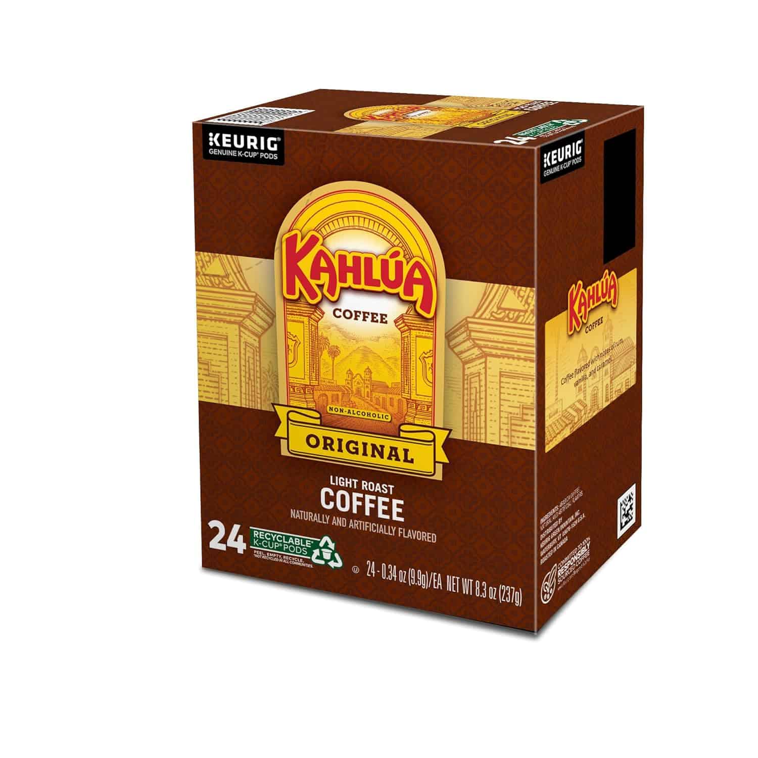 Kahlua Original, Single-Serve Keurig K-Cup Pod, Light Roast Coffee, 24 Count (Pack of 4)