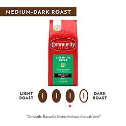 Community Coffee Café Special Decaf Ground Coffee, Medium Dark Roast, 32 Ounce Bag (Pack of 4)