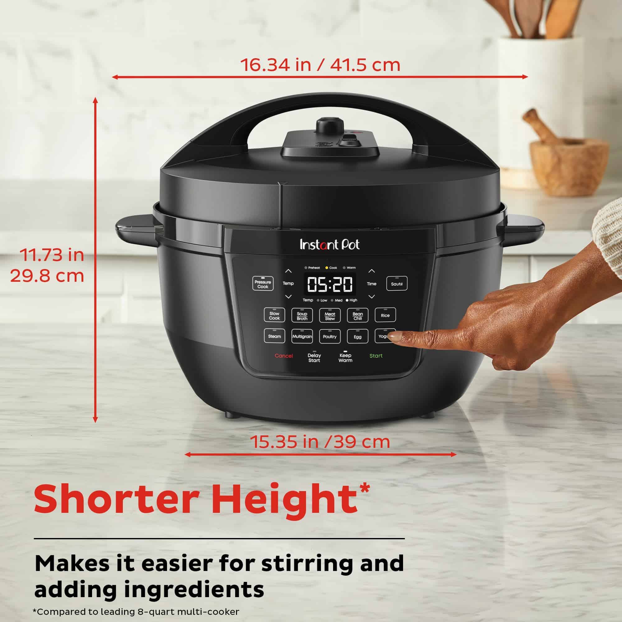 Instant Pot RIO Wide Base, 7-in-1 Electric Multi-Cooker, Pressure Cooker, Slow Cooker, Rice Cooker, Steamer, Sauté, Yogurt & Warmer
