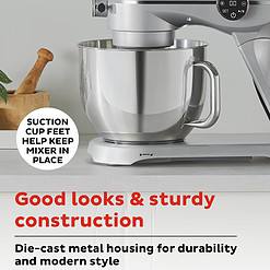 Instant Pot Stand Mixer Pro, 600W 10-Speed Electric Mixer with Digital Interface, 7.4-Qt Stainless Steel Bowl, Silver