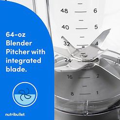 Nutribullet SmartSense Blender Combo, 5-speed blender, 1400 Watt Gunmetal Gray