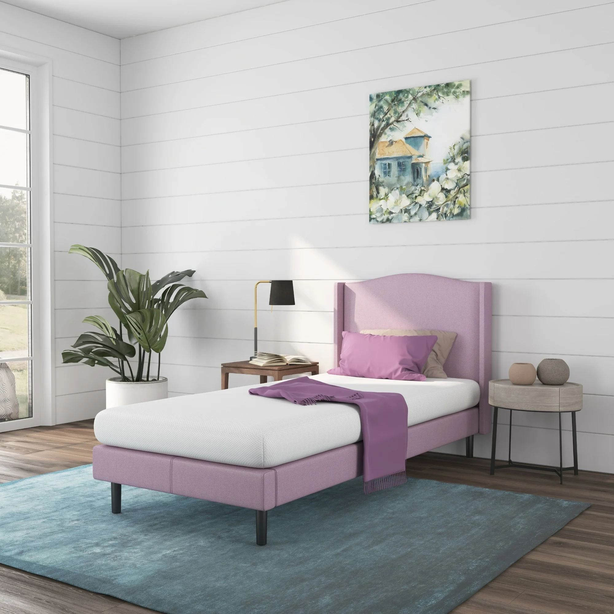NapQueen Twin Mattress Rainbow 5" Memory Foam Twin Mattress, White, CertiPUR-US Certified, Mattress in a Box