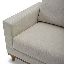 Better Homes & Gardens Springwood Wood Frame Accent Chair, Cream Linen