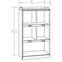 Better Homes & Gardens Modern Farmhouse 5-Cube Organizer Bookcase with Name Plates, Rustic Gray Finish