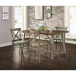 Better Homes and Gardens Collin Distressed Dining Chair, Set of 2, Light Brown Finish