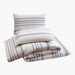Better Homes & Gardens 3-Piece Blue Yarn Dye Stripe Comforter Set, Full/Queen