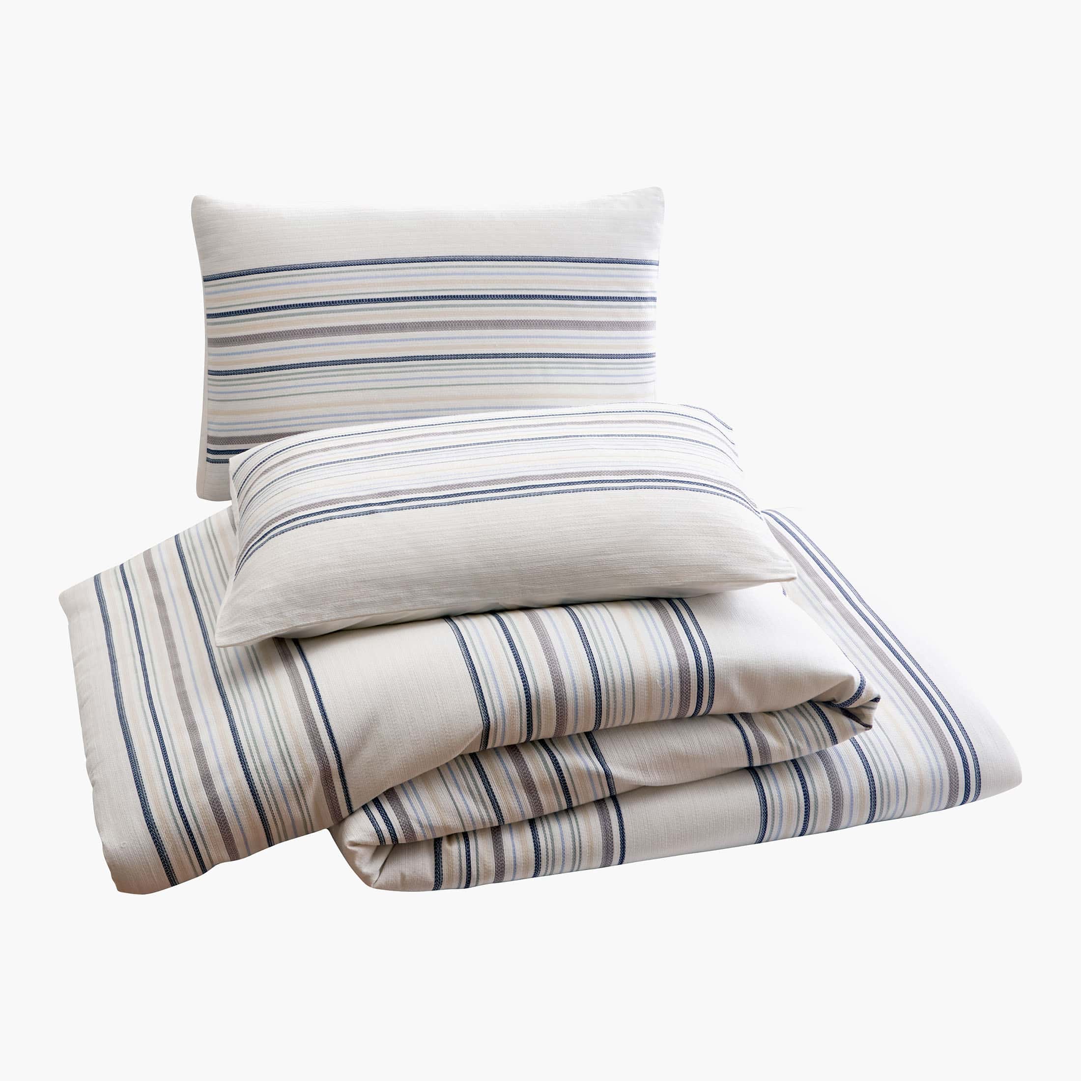 Better Homes & Gardens 3-Piece Blue Yarn Dye Stripe Comforter Set, Full/Queen