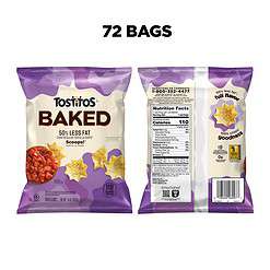 Tostitos Oven Baked Scoops! Tortilla Chips, 0.875 Ounce (Pack of 72)