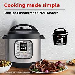 Instant Pot Duo 7-in-1 Mini Electric Pressure Cooker, Slow Rice Cooker, Stainless Steel, 3 Quart