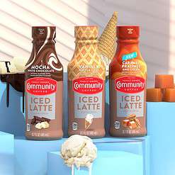 Community Coffee Iced Latte Coffee Drink, Caramel Pralines & Cream, Natural Flavors, 13.7 Fluid Ounce (Pack of 12)