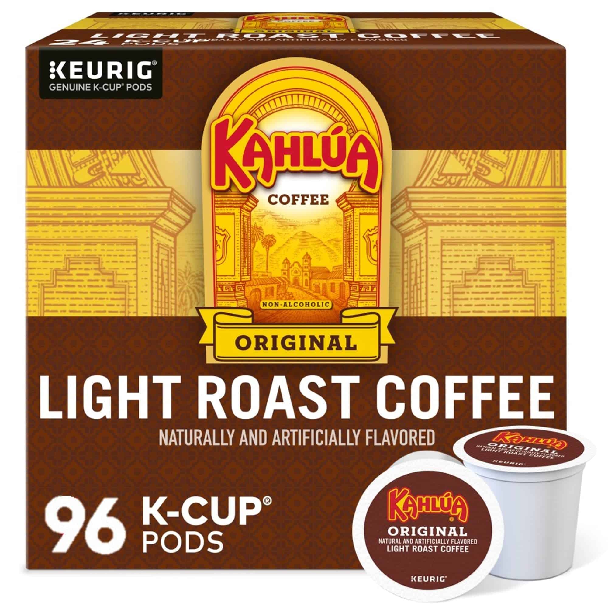 Kahlua Original, Single-Serve Keurig K-Cup Pod, Light Roast Coffee, 24 Count (Pack of 4)