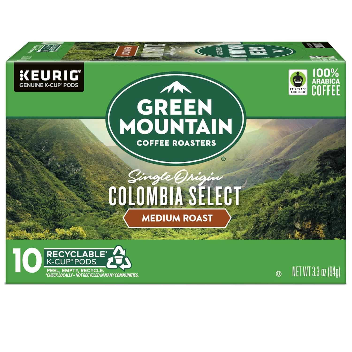 Green Mountain Coffee Roasters Colombia Select, Keurig Single Serve K-Cup Pods, Medium Roast Coffee, 60 Count, (6 Packs of 10)