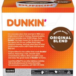 Dunkin' Original Blend Medium Roast Coffee, 128 Keurig K-Cup Pods