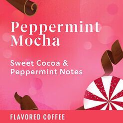 Starbucks Ground Coffee, Peppermint Mocha Naturally Flavored Coffee, Limited Edition Holiday Coffee, 6 Bags (11 Oz Each)